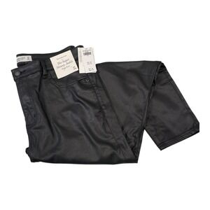Abercrombie & Fitch 33 16R Black The Super Skinny Ankle Coated High Rise Edgy
